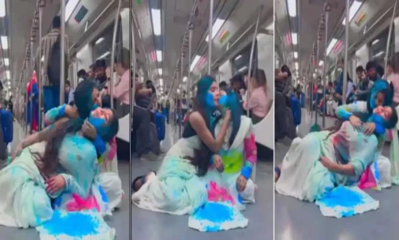 Outrage over Inappropriate Holi Antics on Delhi Metro