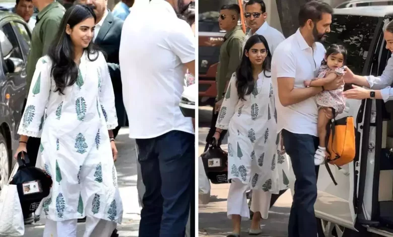 Isha Ambani goes Sans Glam at Kids' school, Flaunts easy ethnic Worth Rs. 9,600