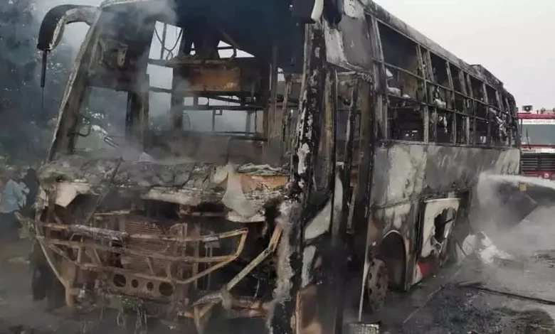 Bus Fire Tragedy Claims Lives in Ghazipur, Uttar Pradesh; Compensation Announced