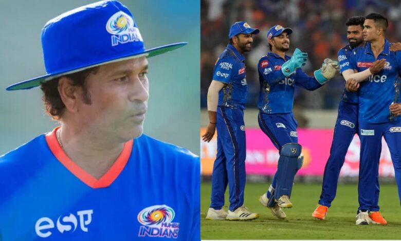 After a hard battle against Sunrisers Hyderabad in which they were trailing 278 runs, Sachin Tendulkar gives his Mumbai Indians team a "clear-cut sign that" - watch