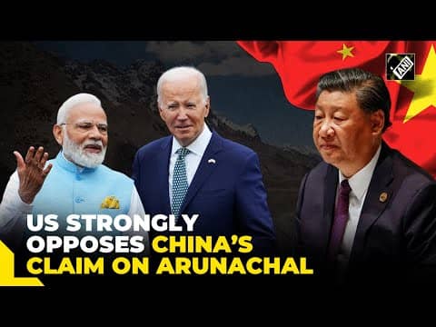 China expresses "firm opposition" to the US's support of India in the Arunachal Pradesh dispute.