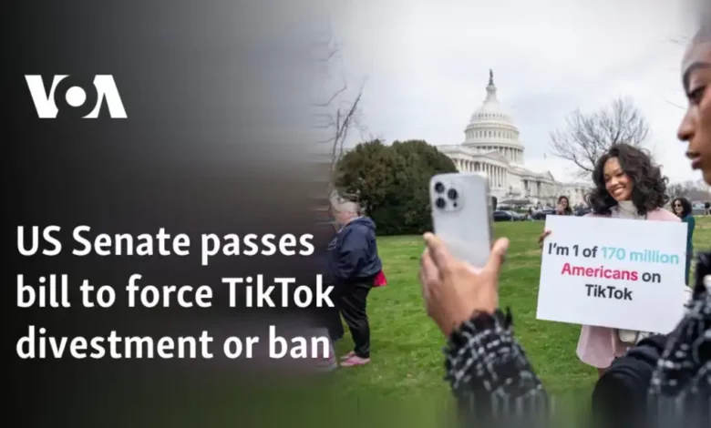 U.S. Senate passes bill to force TikTok to be sold or banned