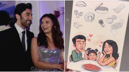 Ranbir Kapoor and Alia Bhatt's anniversary menu goes Viral with Doodle of Daughter Raha