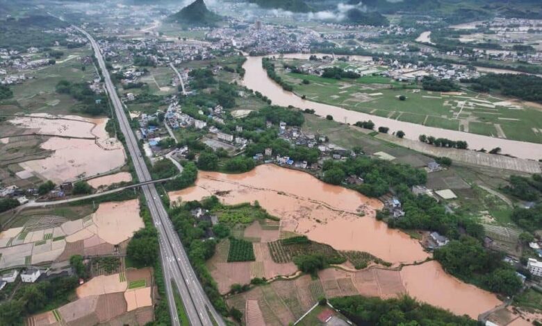 Massive Flooding Forces Evacuation of 110,000 People in China's Guangdong Province