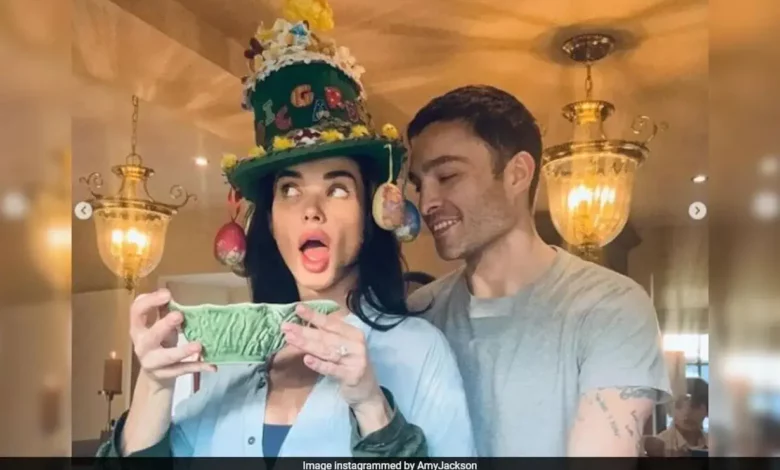 Amy Jackson Shares Easter Celebrations with Fiancé Ed Westwick and Son Andreas