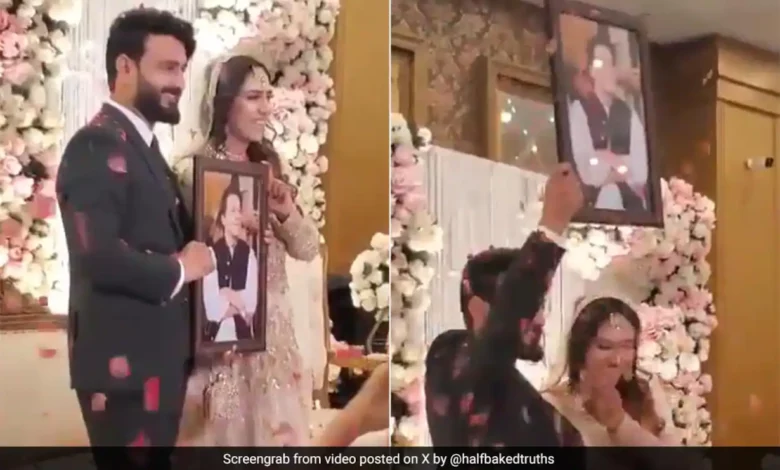 Viral Video Sparks Debate as Groom Presents Imran Khan's Photograph at Wedding