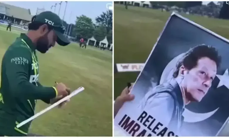 Controversy arises as Mohammad Rizwan signs 'Release Imran Khan' photo