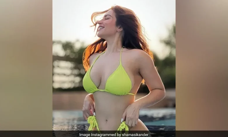 Shama Sikander Turns Heads in Neon Green Bikini, Sets Summer Fashion Ablaze