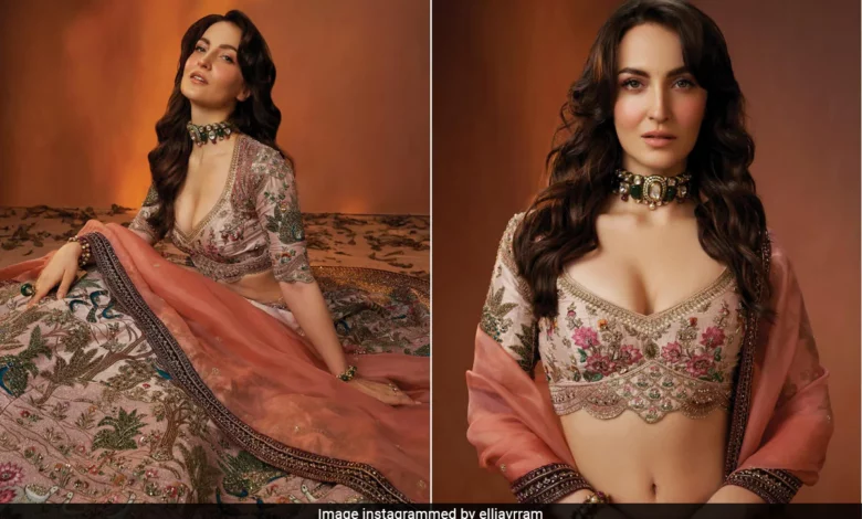 Elli AvrRam's Elegant Tryst with Traditional Indian Fashion