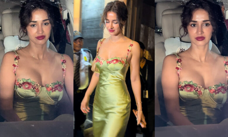 Sexy! Disha Patani Looks Effortlessly Glam In A Green Satin Dress, Hot Video Goes Viral