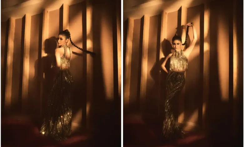 Mouni Roy Shines in Dazzling Gold Ensembles