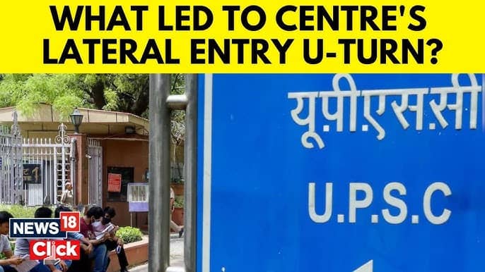 Centre Abandons lateral entry plan Amid Pressure from Allies, opposition