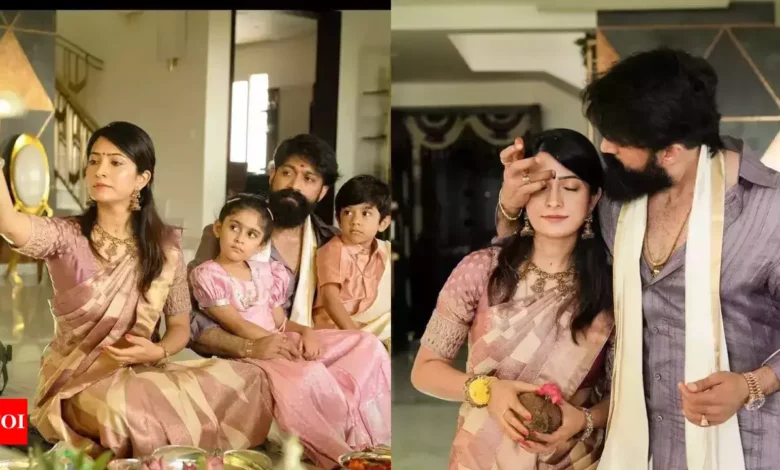 Yash and Radhika Pandit celebrate Varamahalakshmi Puja with family