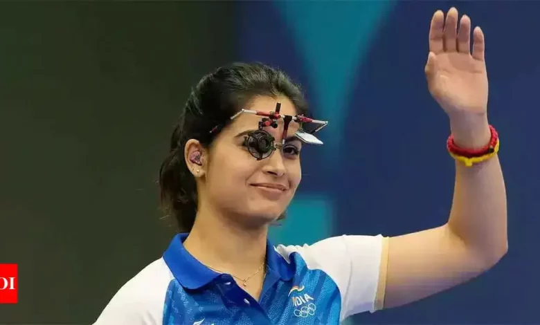 Shooter Manu Bhaker receives grand welcome, eyes LA 2028 olympics