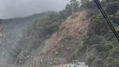 Landslide destroys Teesta dam Power station in Sikkim