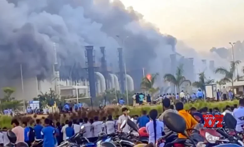 Fire breaks out at Tata Electronics' chemical godown in Hosur.