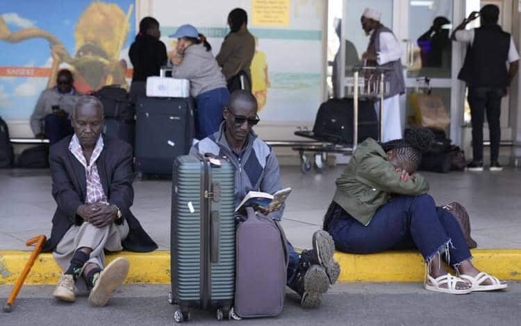 Title: flights grounded at JKIA amid worker protests against adani group takeover