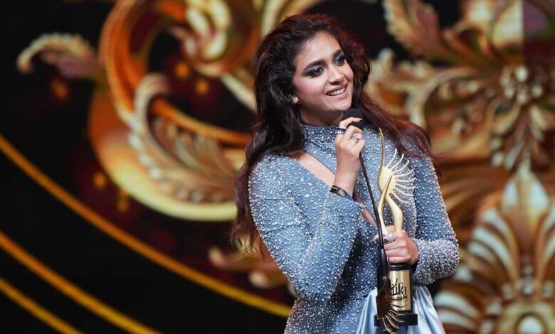 Keerthy Suresh dazzles in glam grey gown at IIFA utsavam 2024