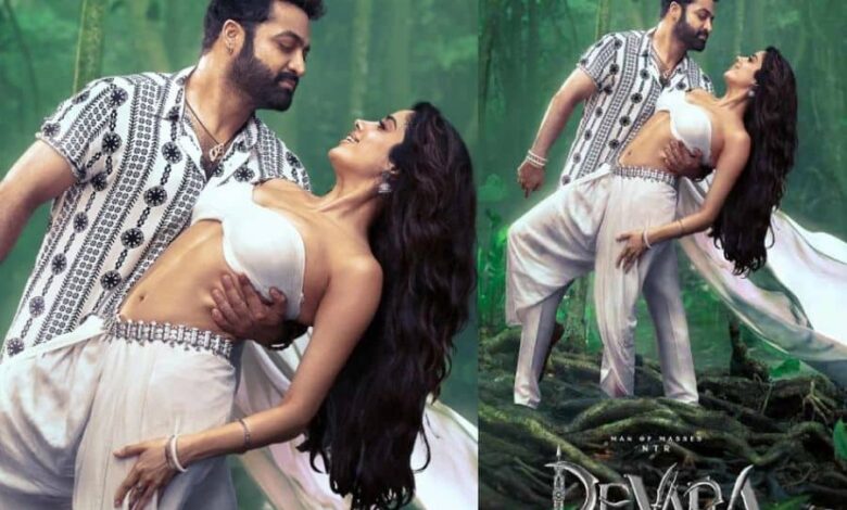 Devara Poster Released: Jr NTR and Janhvi Kapoor Shine