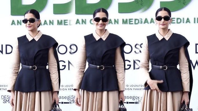 Sonam Kapoor Stuns in Chic Ensemble at India Design ID Mumbai 2024