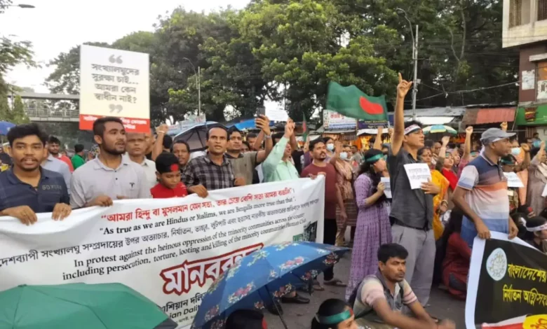 Bangladesh Hindus rally in Chittagong for minority rights