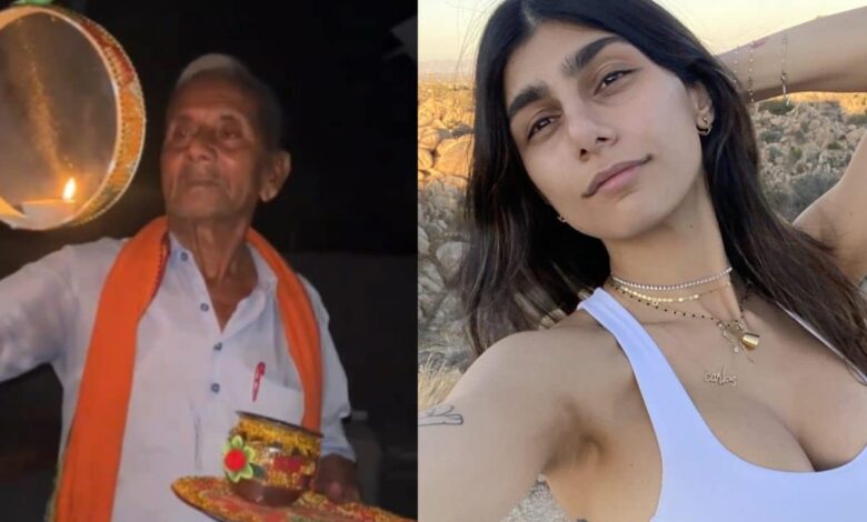 Elderly Man Observes Karwa Chauth Fast For Mia Khalifa, Not Everyone On Internet Approves