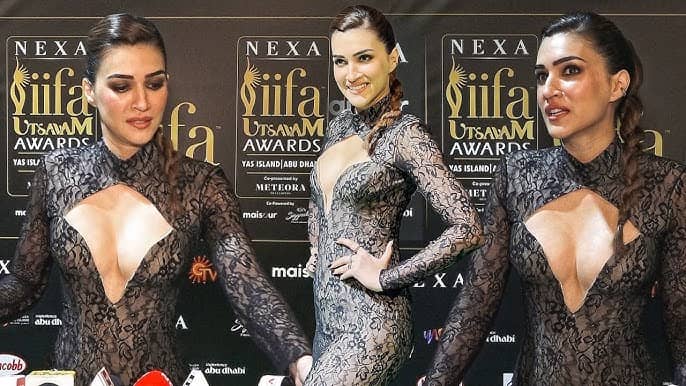 Kriti Sanon Dazzles in Black Lace Gown at IIFA Awards 2024