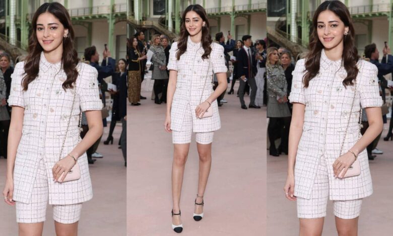 Ananya Panday Dazzles at Chanel Paris Show in Chic Ensemble