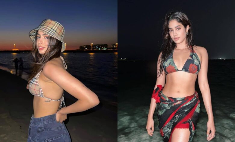 Janhvi and Khushi Kapoor dazzle in stylish beach outfits