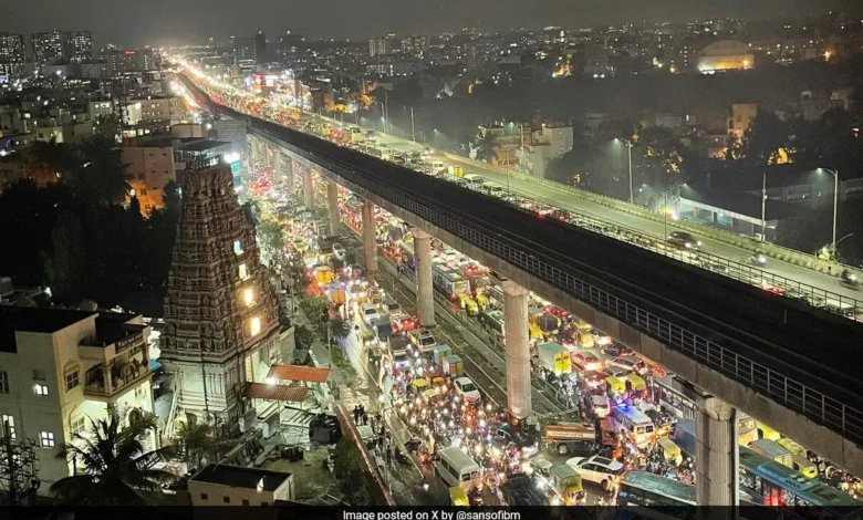 Bengaluru traffic chaos: Heavy rain causes major jam on electronic city flyover