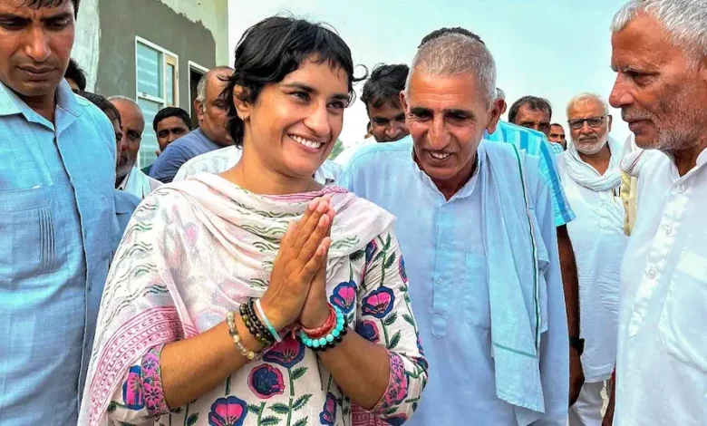 Vinesh Phogat wins Julana seat as Congress faces BJP majority