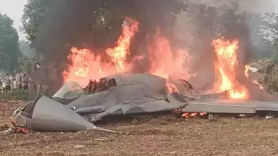 MiG-29 fighter jet crashes near Agra; pilot ejects safely.