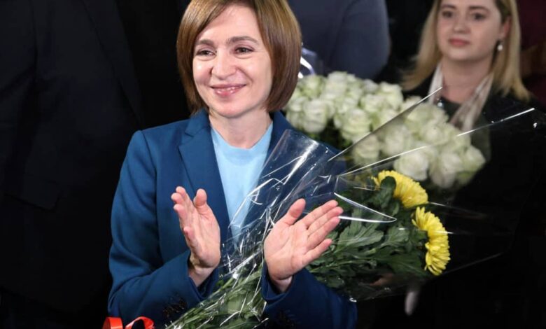 Maia Sandu claims second term as Moldova’s pro-EU president amid election tensions