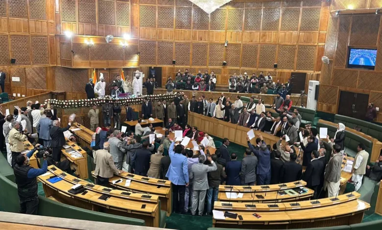 J&K Assembly scuffle: BJP and NC clash over Article 370.