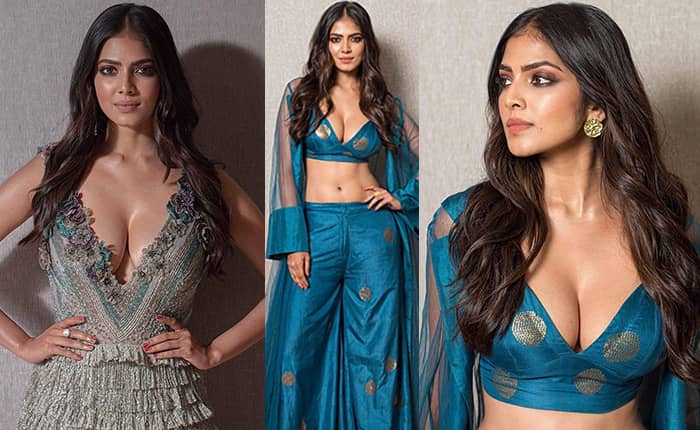 Malavika Mohanan stuns in vintage-inspired lace, satin, and velvet