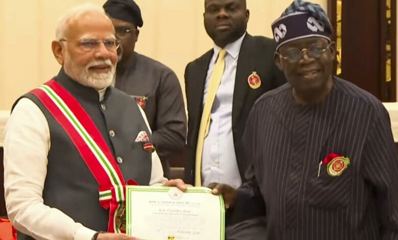 PM Modi awarded Nigeria's second highest national honour