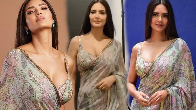 Esha Gupta shines in Nikhil Thampi's contemporary pre-draped saree