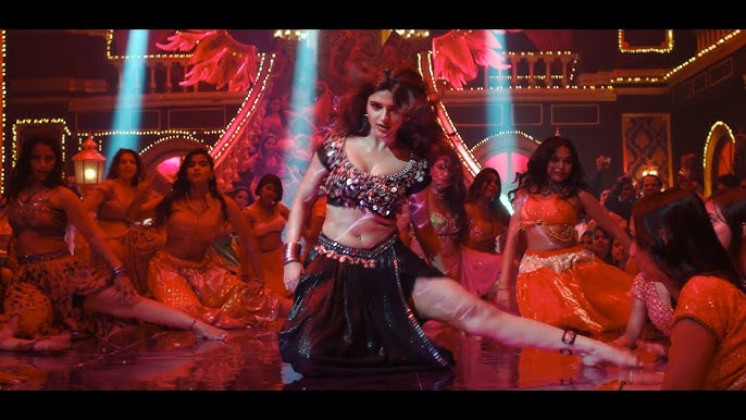 Sreeleela dazzles in black boho lehenga with Allu Arjun in Kissik music video