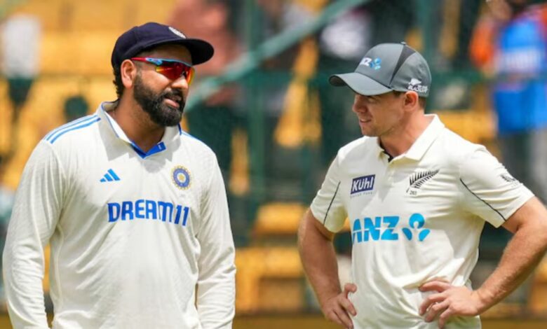 Tom Latham supports Rohit Sharma after tough match