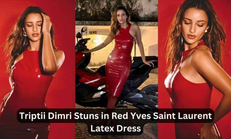 Triptii Dimri slays in chic red faux leather dress, shuns LBD norm