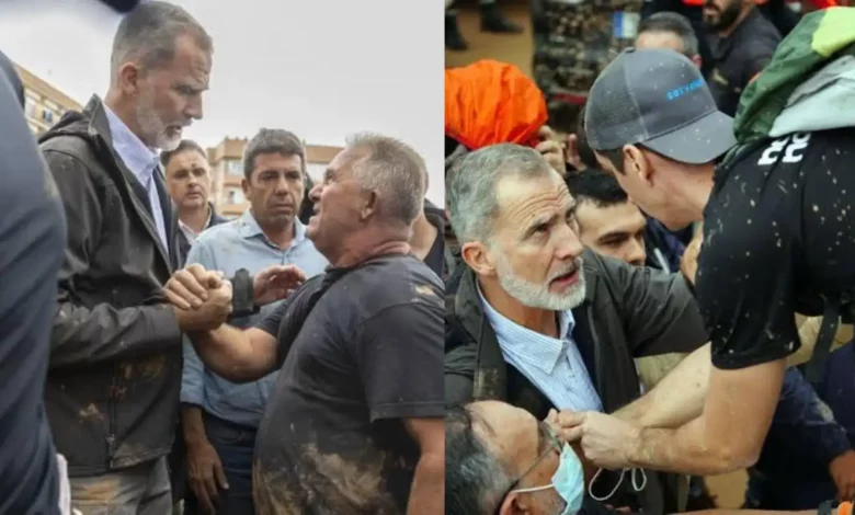 Spanish leaders face anger during flood relief visit