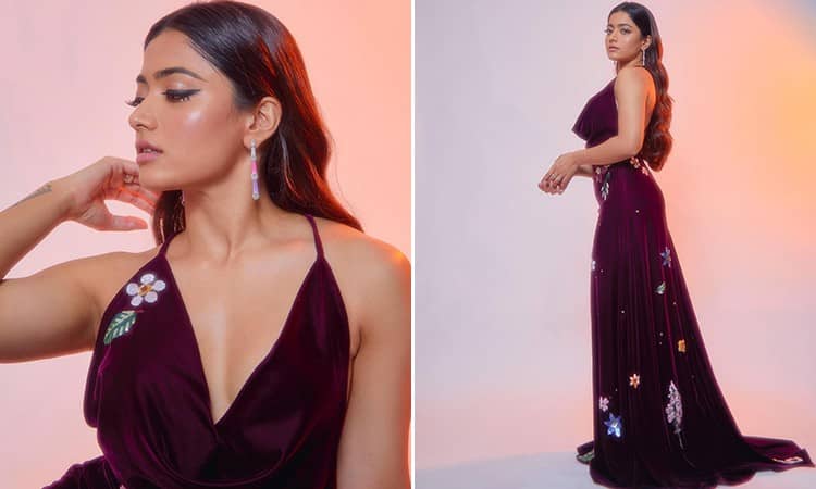 Rashmika Mandanna shines in maroon gucci slip dress for grazia cover