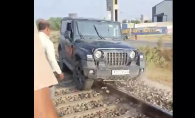 Man arrested for driving SUV on railway tracks in Jaipur