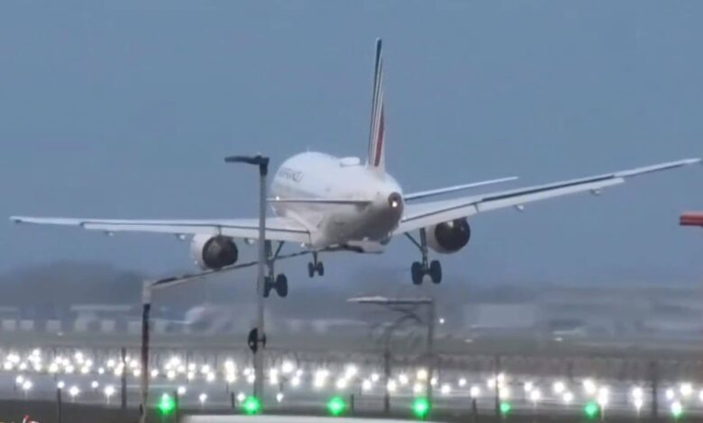 Storm darragh's fury: harrowing plane landings at heathrow amid chaos