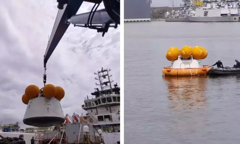 ISRO and Indian navy ace gaganyaan crew module recovery trials