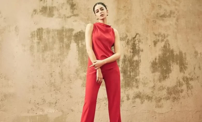 Ananya Panday dazzles in all-red co-ord set, embraces bold fashion