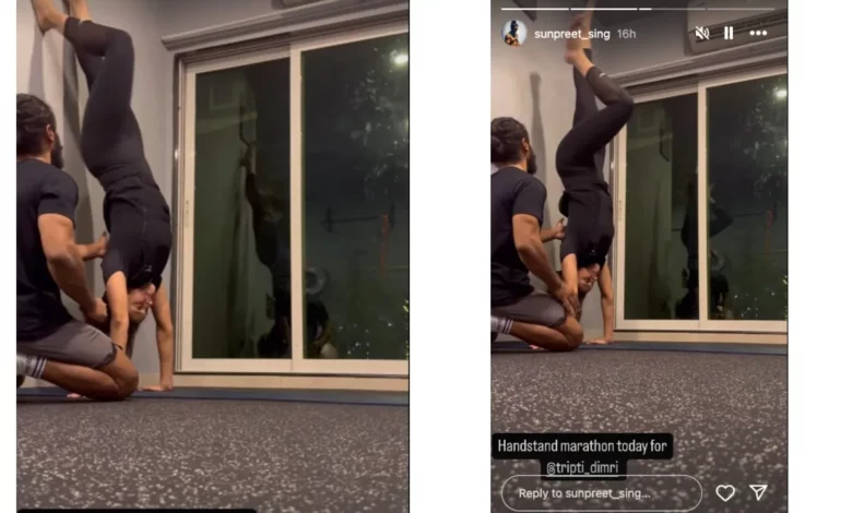 Triptii Dimri shares inspiring handstand yoga video