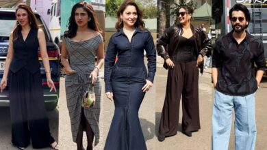 Tamannaah Bhatia and Bhumi Pednekar shine at film city shoot