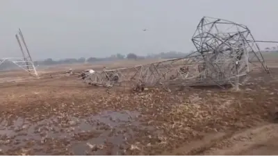 Five workers injured in transmission tower collapse