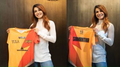 Fiery jersey unveiled as Samantha Ruth Prabhu's chennai super champs partners with sathyabama university